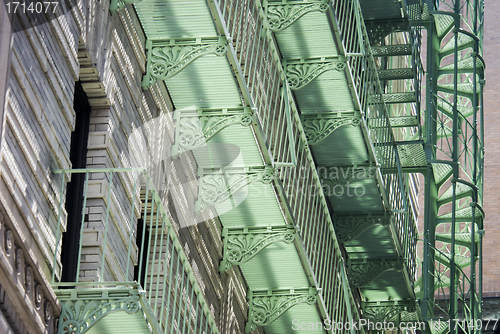 Image of Fire escape emergency stairs