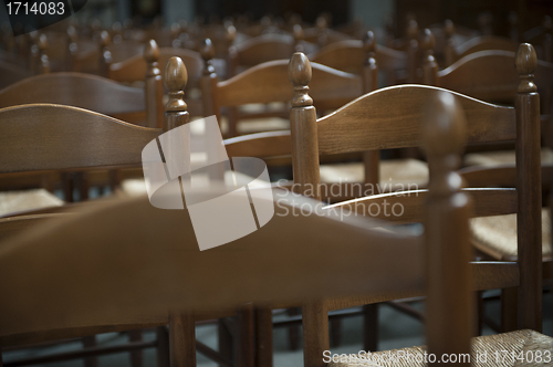 Image of Row of chairs in auditorium