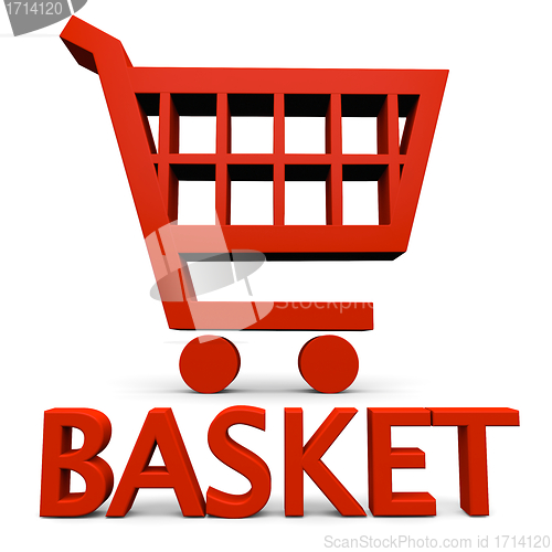 Image of Red basket sign