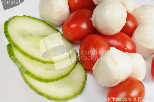 Image of Diet salad with cherry tomatoes