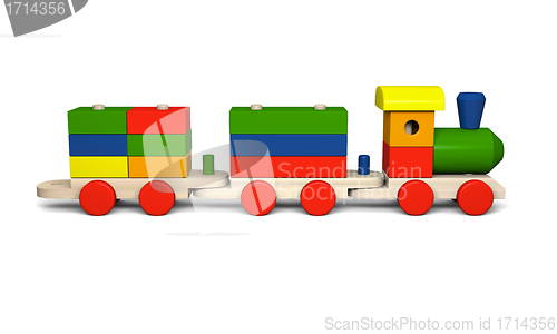 Image of Wooden toy train