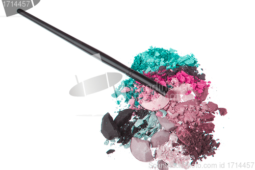 Image of set of multicolor crushed eyeshadows