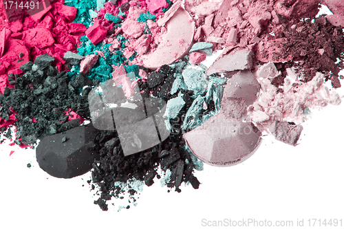 Image of set of multicolor crushed eyeshadows