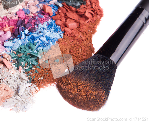 Image of set of multicolor crushed eyeshadows