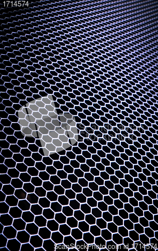 Image of abstract metallic grid