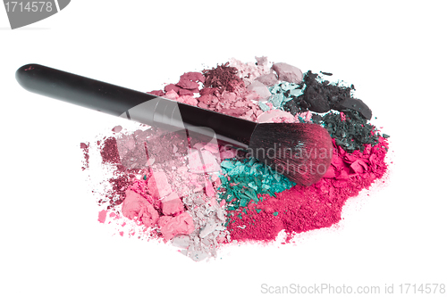 Image of set of multicolor crushed eyeshadows