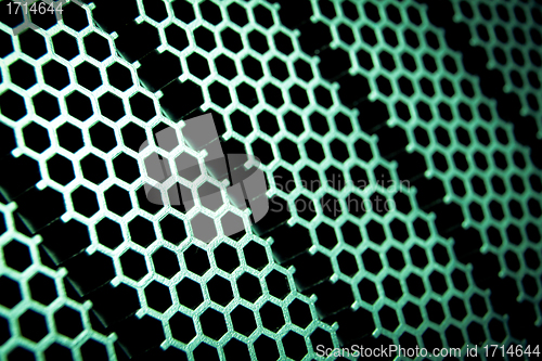 Image of abstract metallic grid