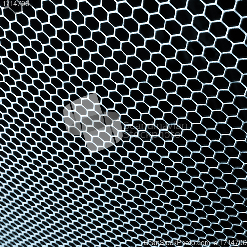 Image of abstract metallic grid