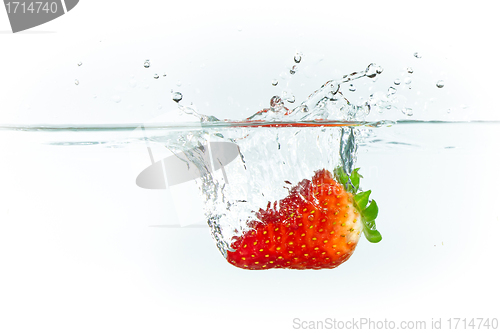 Image of strawberry in the water