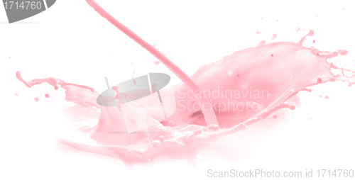 Image of strawberry milk splash