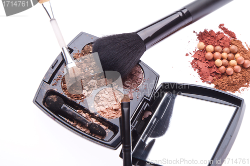 Image of crushed compact eyeshadows