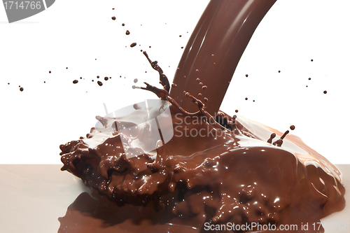 Image of pouring chocolate