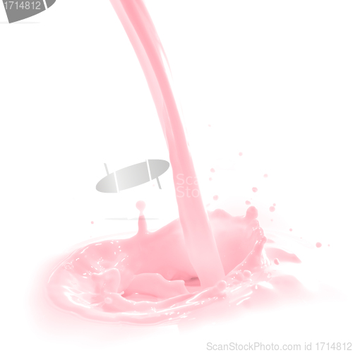 Image of strawberry milk splash