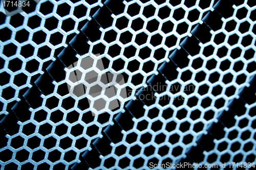 Image of abstract metallic grid