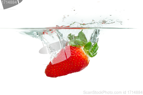 Image of strawberry in the water