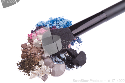 Image of set of multicolor crushed eyeshadows