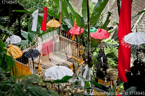 Image of symbolic hindu umbrella