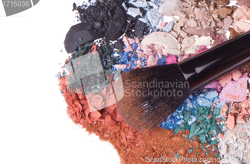 Image of set of multicolor crushed eyeshadows