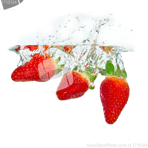 Image of strawberry in the water