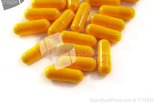 Image of pills on white background