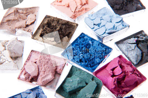 Image of multicolored crushed eyeshadows