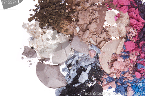 Image of set of multicolor crushed eyeshadows