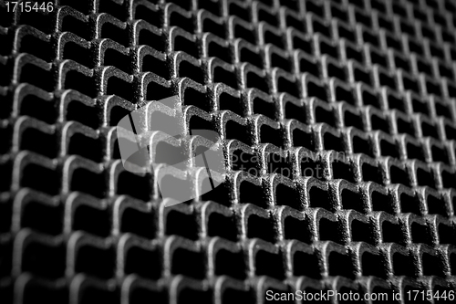 Image of abstract metallic grid