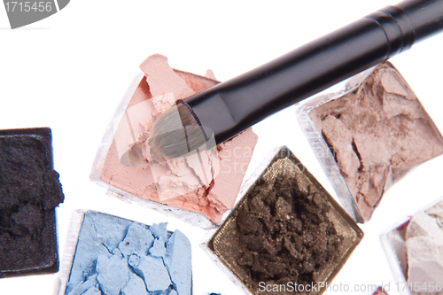 Image of multicolored crushed eyeshadows