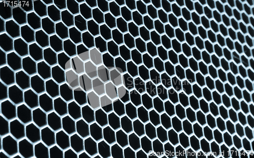 Image of abstract metallic grid