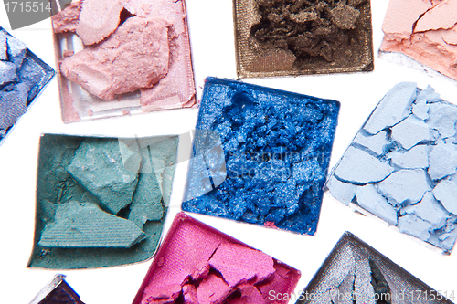 Image of multicolored crushed eyeshadows