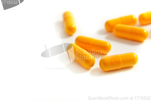 Image of pills on white background