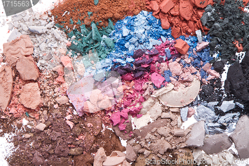 Image of set of multicolor crushed eyeshadows