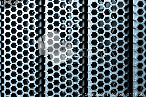 Image of abstract metallic grid