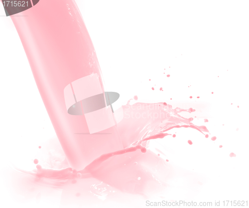 Image of strawberry milk splash