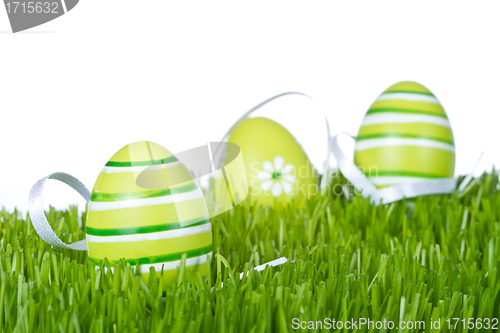 Image of easter eggs in grass