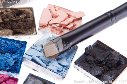 Image of multicolored crushed eyeshadows