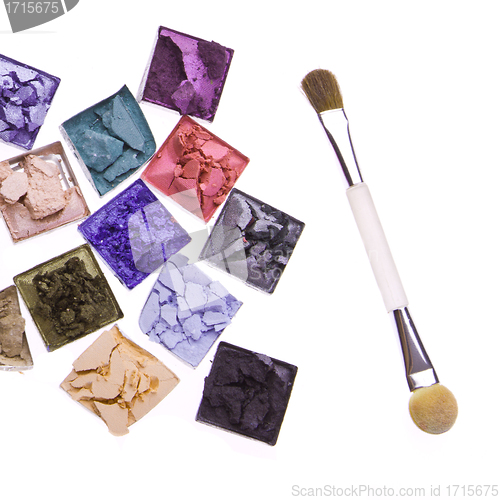 Image of multicolored crushed eyeshadows