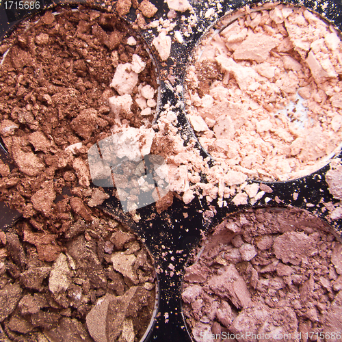 Image of crushed compact eyeshadows