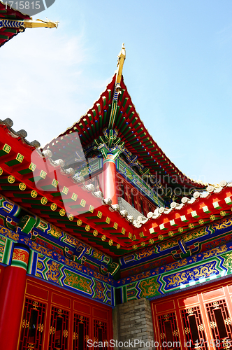 Image of Closeup of a typical traditional Chinese building