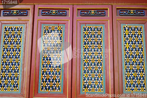 Image of Chinese ancient door decorations