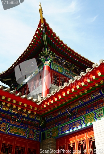 Image of Closeup of a typical traditional Chinese building