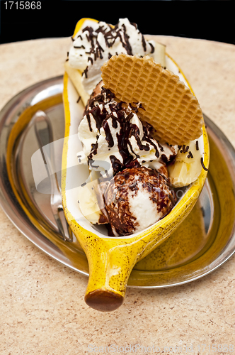 Image of ice cream with banana