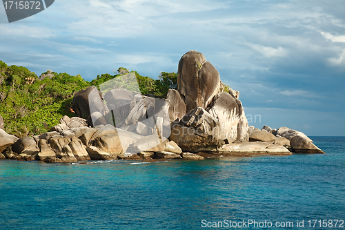 Image of Rock in the ocean.