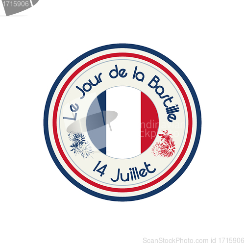 Image of Bastille Day celebration stamp