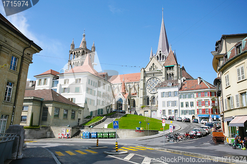 Image of The historic center of Laussane, in Switzerland 