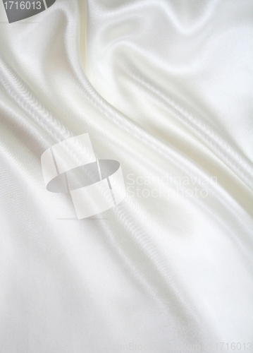 Image of Smooth elegant white silk as background 