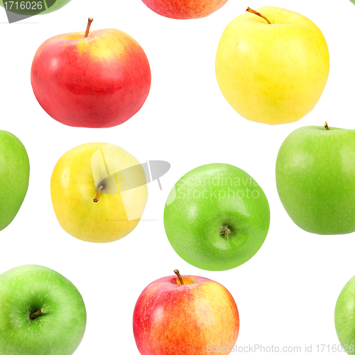 Image of Abstract background with motley fresh apples