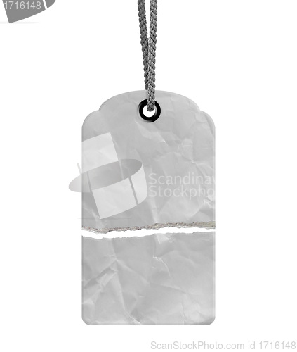 Image of Blank torn price tag