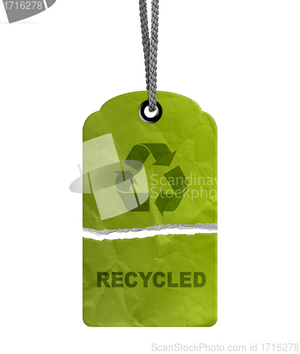 Image of torn Eco Recycle Tag