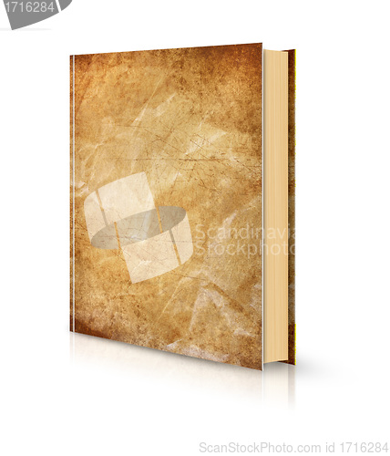 Image of Grunge crumpled book cover white 